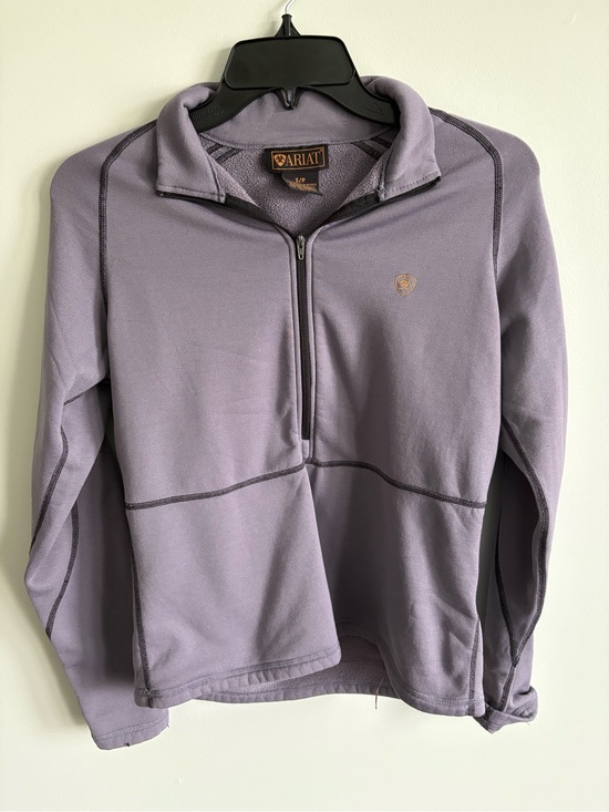 Ariat Sweaters - Ariat Team EQ Half-Zip Equestrian Pullover in Purple Ash Spandex USA made- Small